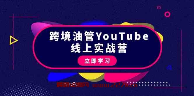 跨境油管YouTube线上营：大量实战一步步教你从理论到实操到赚钱（45节）-晨露资源网