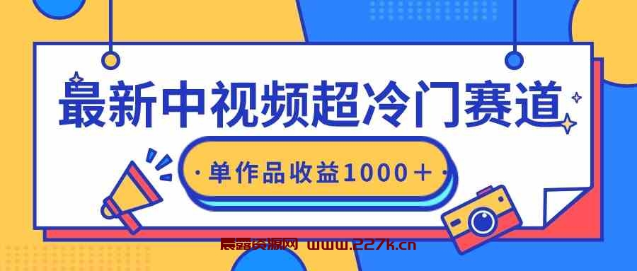 （9275期）最新中视频超冷门赛道，轻松过原创，单条视频收益1000＋-晨露资源网